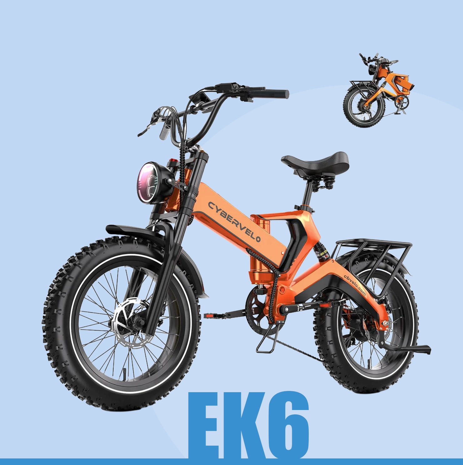 Orange long range electric bike from Banyan