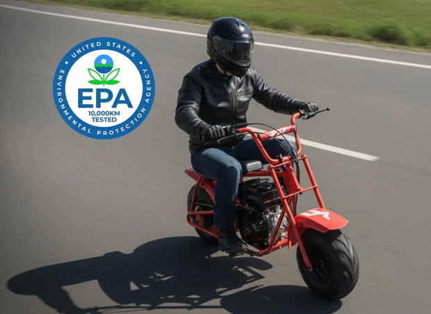 GMB100 gas mini bike riding image
