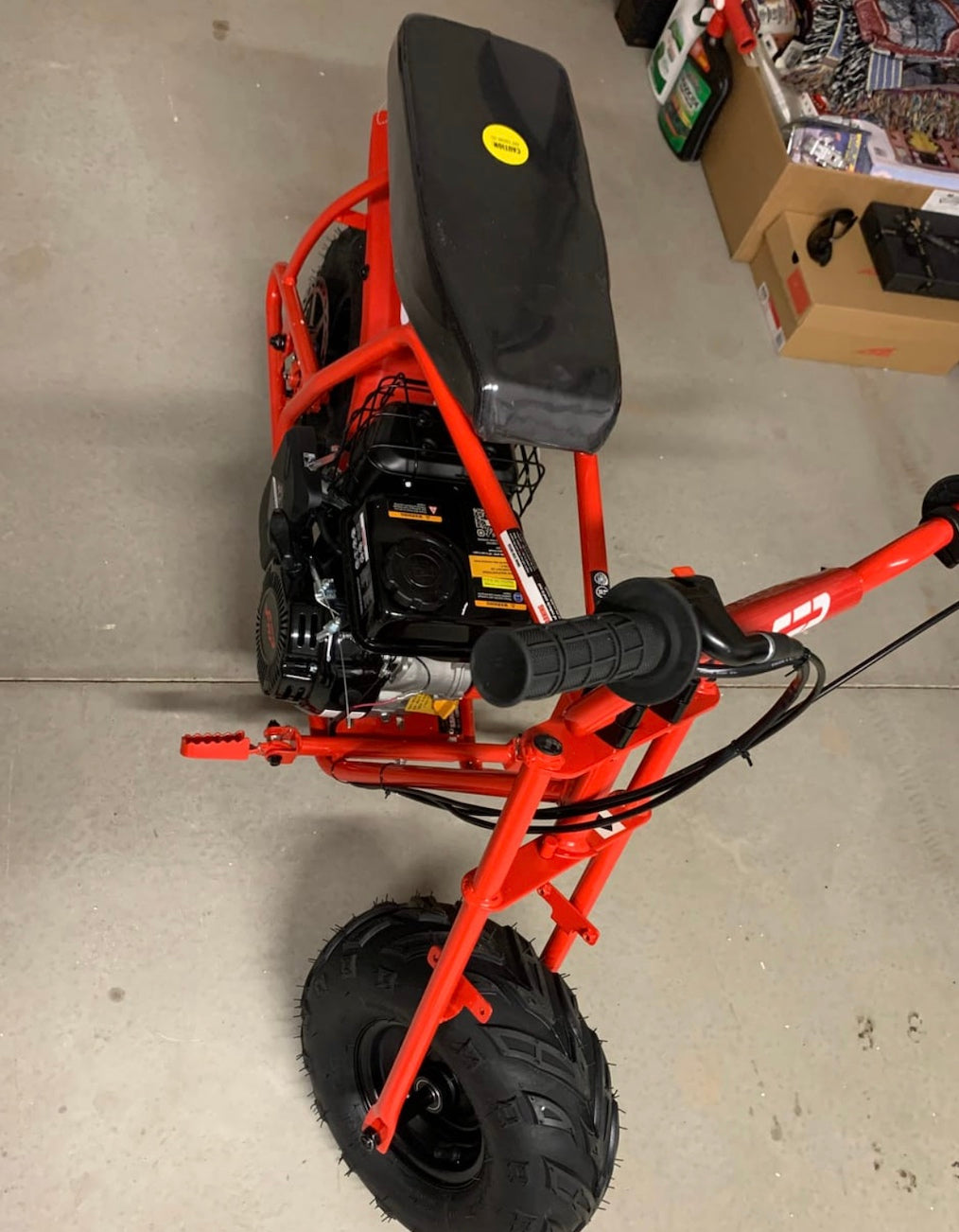 GMB100 gas mini bike customer photo