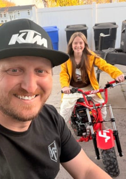 GMB100 gas mini bike tire customer photo